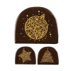 Embouts de bûches chocolat noir Or assortis (x42)