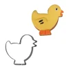 Emporte-pièce poussin en acier inoxydable