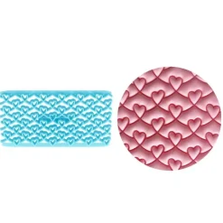 Empreinte effet matelassé cœurs