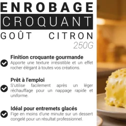 Enrobage croquant goût citron - 250 g