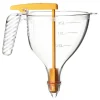 entonnoir gradué à piston copolyester transparent avec support et 4 douilles - 1.5 L