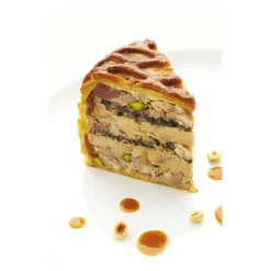 Exopan pâté en croûte rond à chevrons hauteur 9 cm diamètre 12 cm
