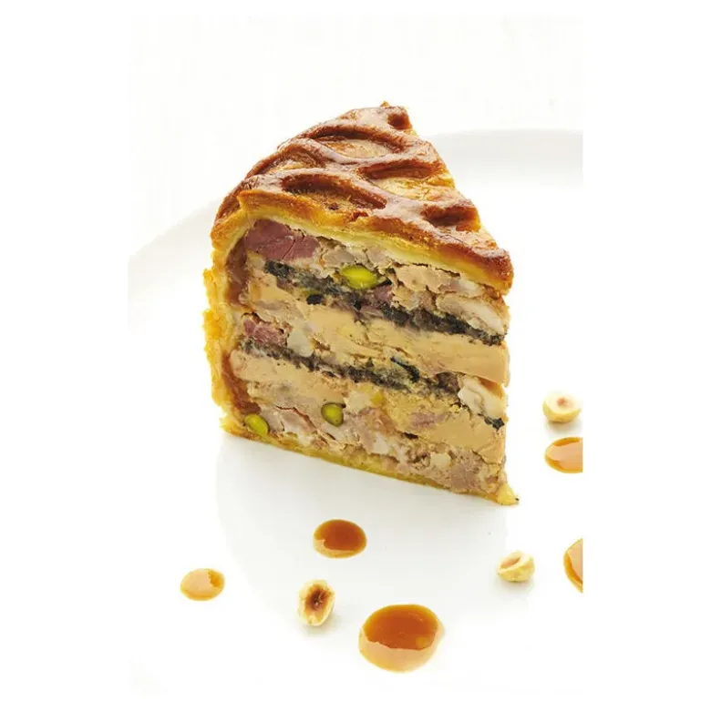 Exopan pâté en croûte rond à chevrons hauteur 9 cm diamètre 12 cm