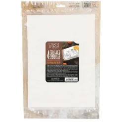 4 feuilles fondantes alimentaires spéciales chantilly A4