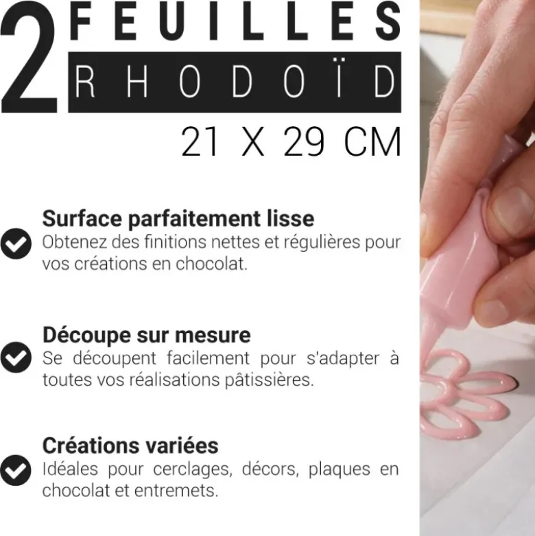 2 Feuilles rhodoïd - 21 x 29 cm