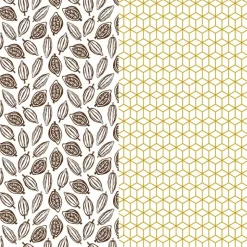 Feuilles transfert cabosses et géométrie assorties (x4)