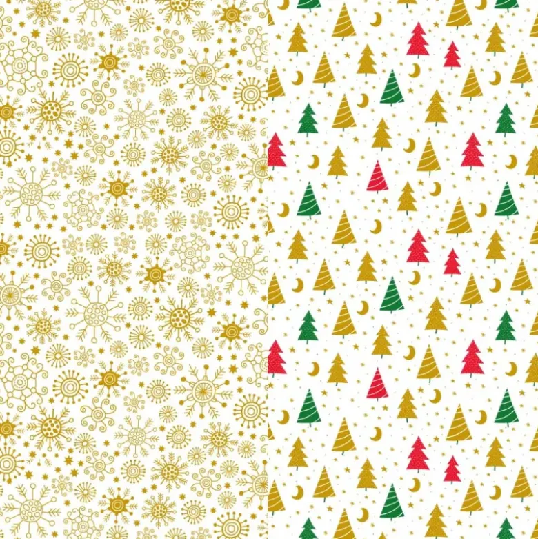 Feuilles transfert Noël assorties (x4)