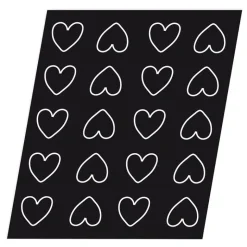 Flexipan 60x40 plaque de 20 coeurs 6.5x6 cm