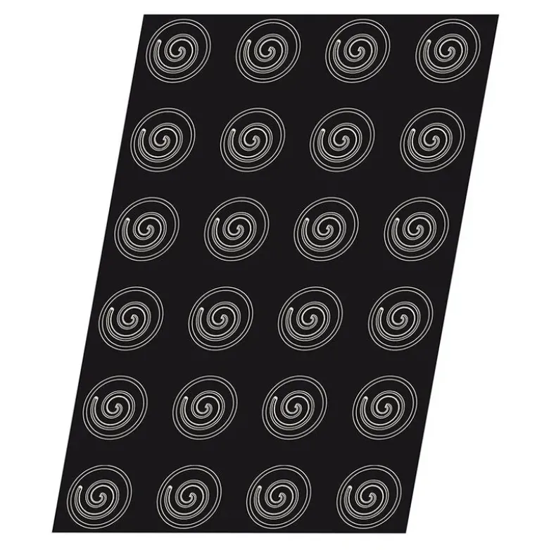 Flexipan 60x40 plaque de 24 demi- sphères spirales 3.6 cm