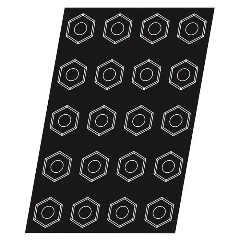 Flexipan 60x40 plaque de 20 hexagones 8 cm