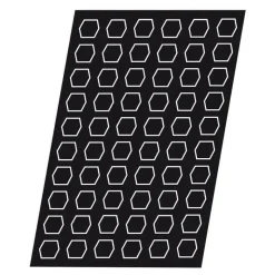 Flexipan 60x40 plaque de 60 hexagones 4.5x4 cm