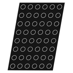 Flexipan 60x40 plaque de 48 mini-cylindres Ø4x2 cm