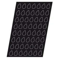 Flexipan 60x40 plaque de 56 mini-gouttes 5.2x3.2x2 cm