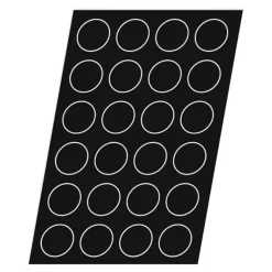 Flexipan 60x40 plaque de 24 tartelettes évasées 7.7 cm