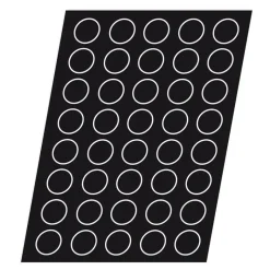 Flexipan 60x40 plaque de 40 tartelettes creuses évasées 5.8 cm