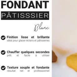 Fondant blanc pâtissier - 1 Kg