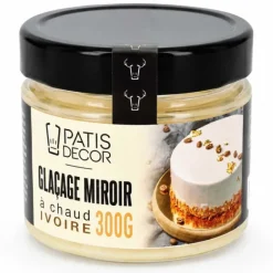 Glaçage miroir Ivoire 300 g - DDM 08/26