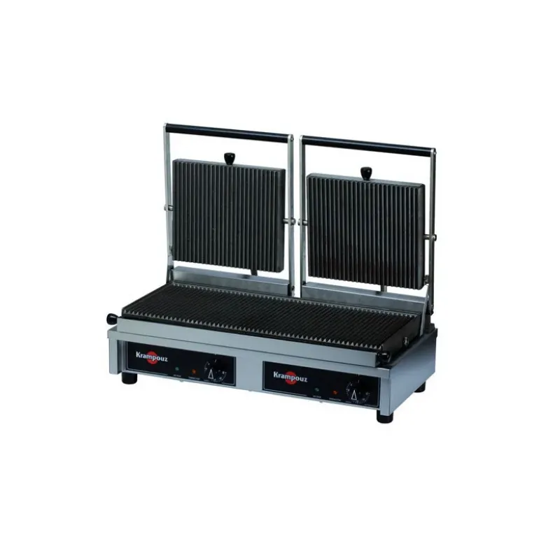 Grill double Easy Clean plaques striées