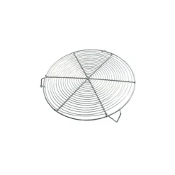 Grille à pâtisserie ronde nickelée avec pieds 28 cm