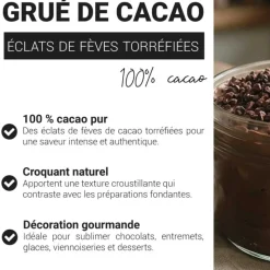 Grué de cacao - 100% de cacao - 100g