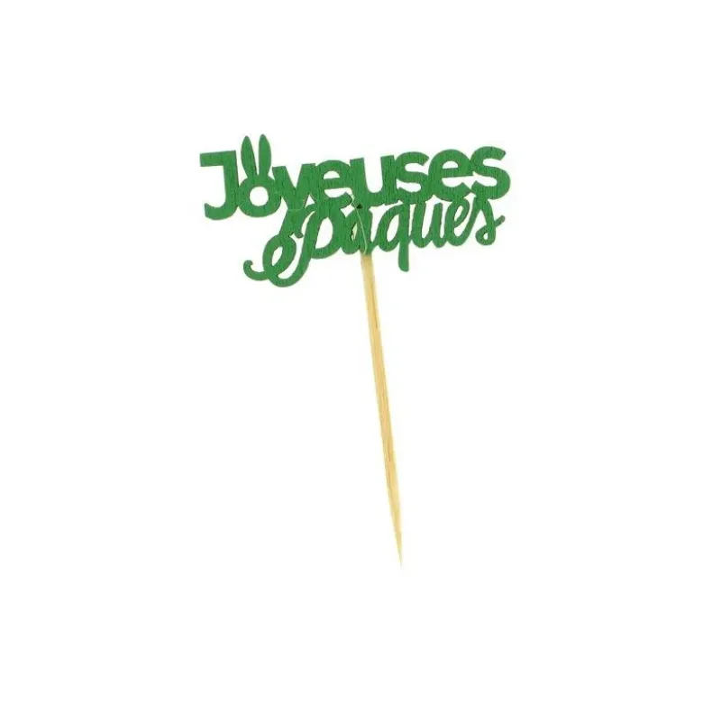 Inscription "Joyeuses Pâques" sur pique (x10)
