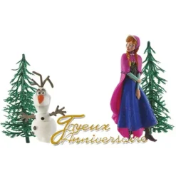 Kit décor gâteau Anna et Olaf