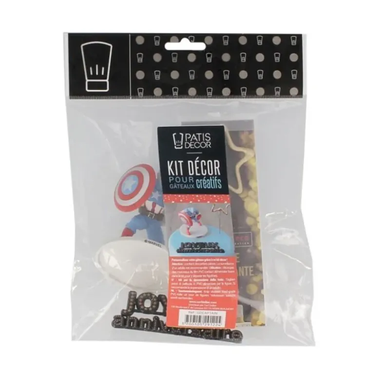 Kit décor gâteau Captain America