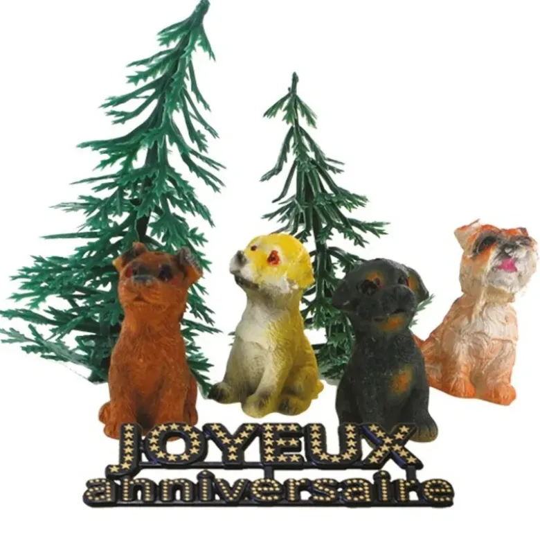 Kit décor Gâteau Chiens