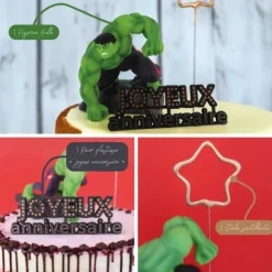 Kit décor gâteau Hulk