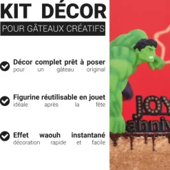 Kit décor gâteau Hulk