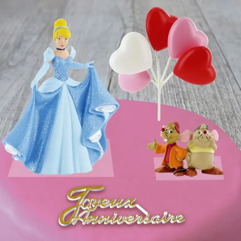 Kit décor gâteau Princesse à la pantoufle de verre