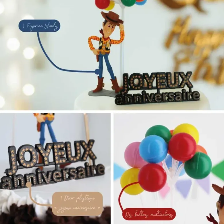 Kit décor gâteau Woody
