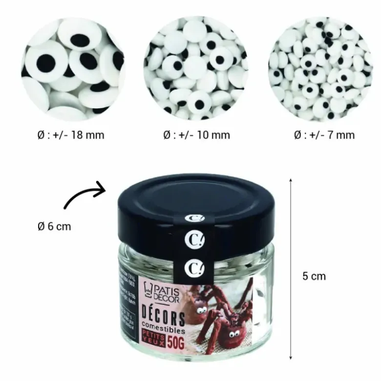 Kit de décors comestibles "yeux"