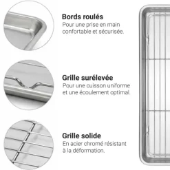 Kit de glaçage grille + bac 45 x 33 cm