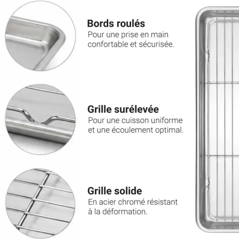 Kit de glaçage grille + bac 45 x 33 cm