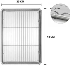 Kit de glaçage grille + bac 45 x 33 cm