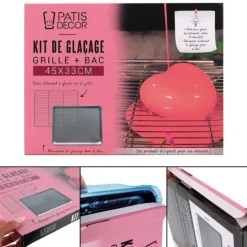 Kit de glaçage grille + bac 45 x 33 cm