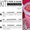 Kit de 2 pots à glace 700mL et un feutre