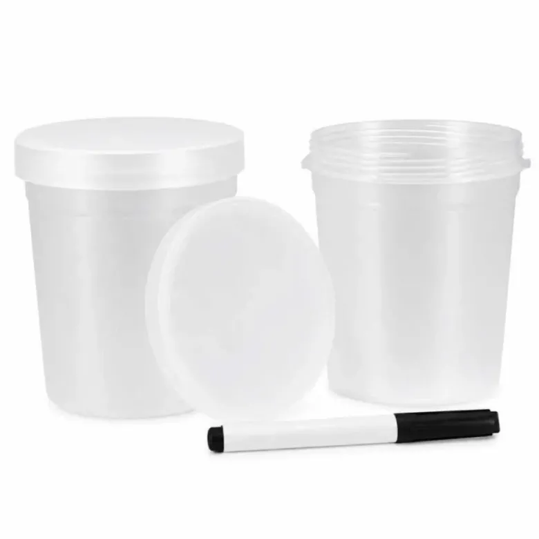 Kit de 2 pots à glace 700mL et un feutre