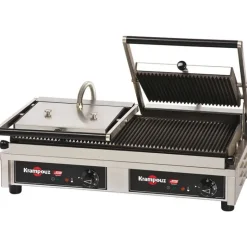 Krampouz grill fonte rainurée amovible double 3,76 KW