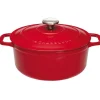 Le Chasseur cocotte ronde avec couvercle rouge 18 cm
