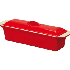 Le Chasseur terrine avec couvercle rouge 31,5 cm