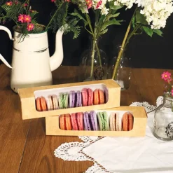 Lot de 2 boîtes pour 8 macarons en kraft