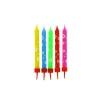 Lot de 10 bougies muticolores fleurs