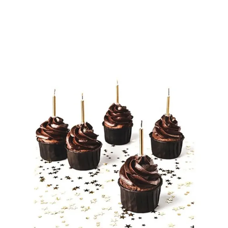 Lot de 12 bougies pailletées