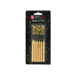 Lot de 12 bougies pailletées