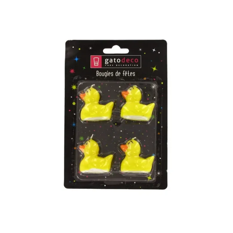 Lot de 4 bougies petits canards