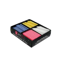 Lot de 250 bougies torsadées fines assorties - Hauteur 6 cm