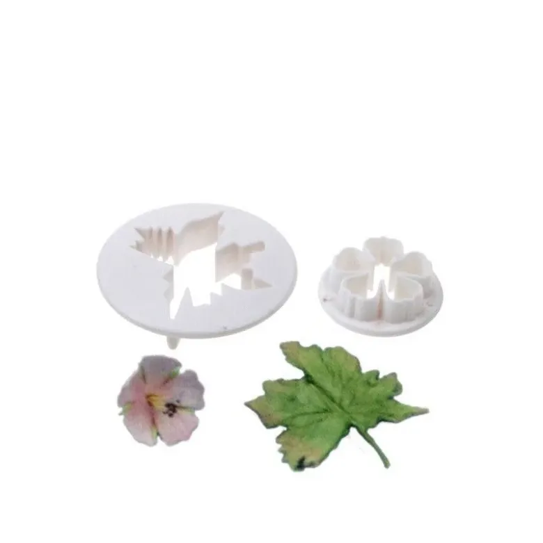 Lot de 2 découpoirs fleur et feuille de Géranium