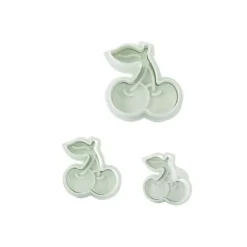 Lot de 3 découpoirs éjecteurs cerises